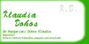 klaudia dohos business card